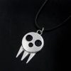 Anime Soul Eater Necklace Cosplay Death The Kid Skull Pendant Choker Necklace For Women Men Fans 4 - Soul Eater Merch